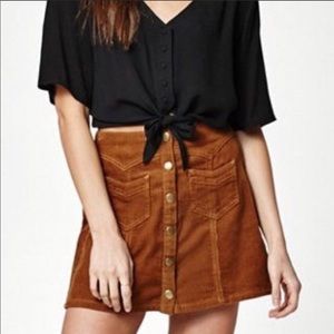 Corduroy mini skirt